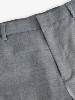 Grey Slim Fit Wool Blend Motionflex Suit Trousers