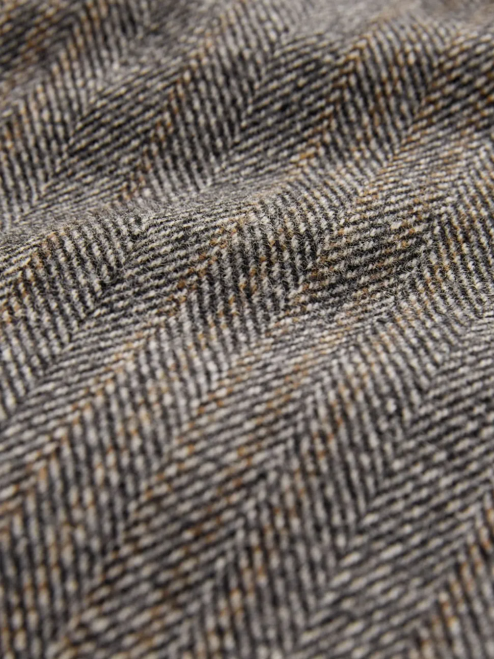 Grey Slim Fit Wool Blend Herringbone Stripe Suit Jacket