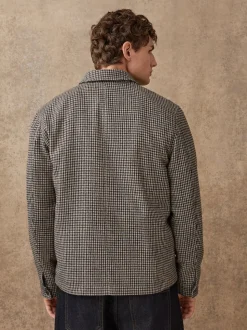 Grey Smart Dogtooth Twin Pocket Jacket