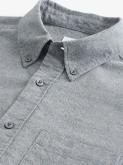 Grey Soft Touch Oxford Long Sleeve Shirt