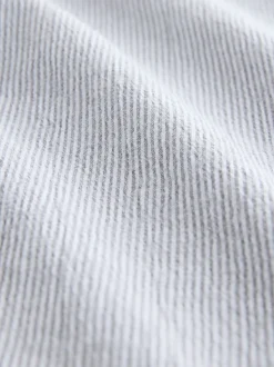 Grey Stripe Cotton Long Sleeve Shirt