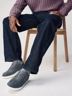 Grey Suedette Trainers