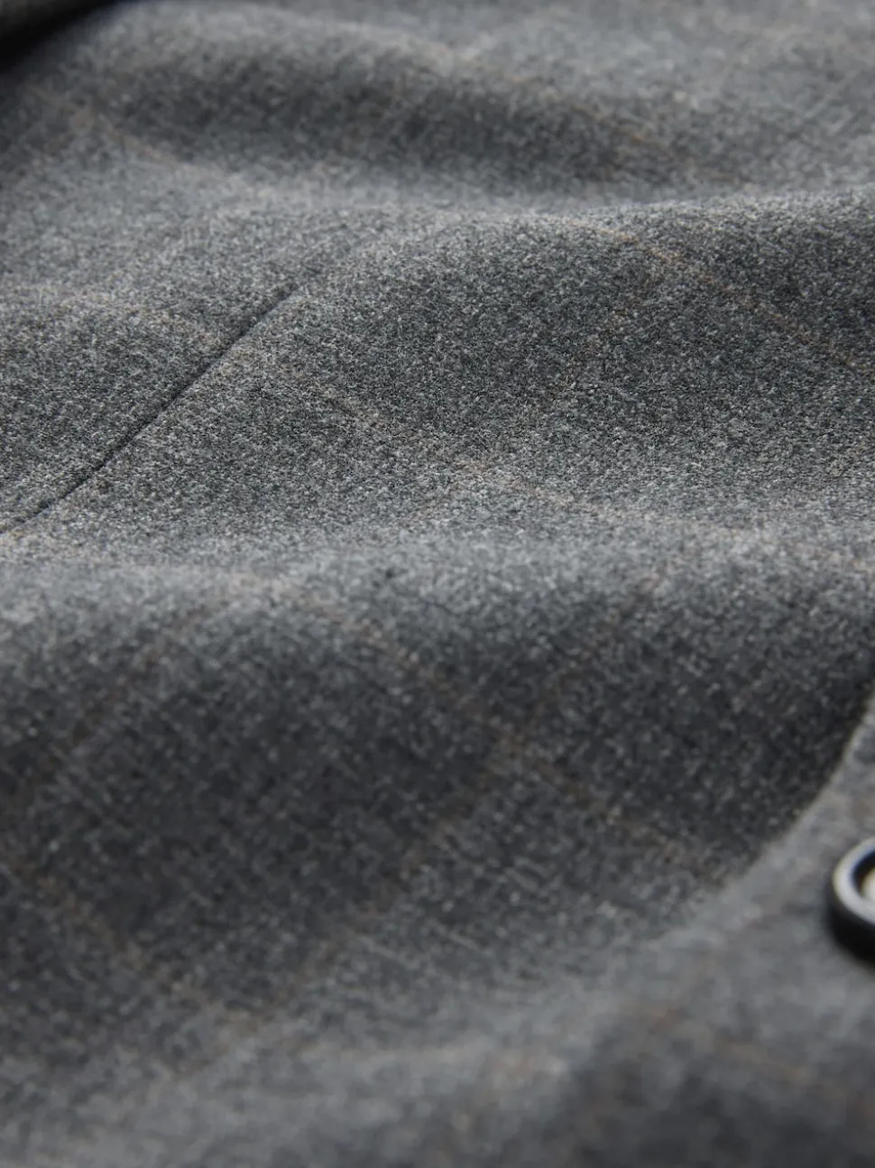 Grey Tailored Fit Check Flannel Suit Jacket