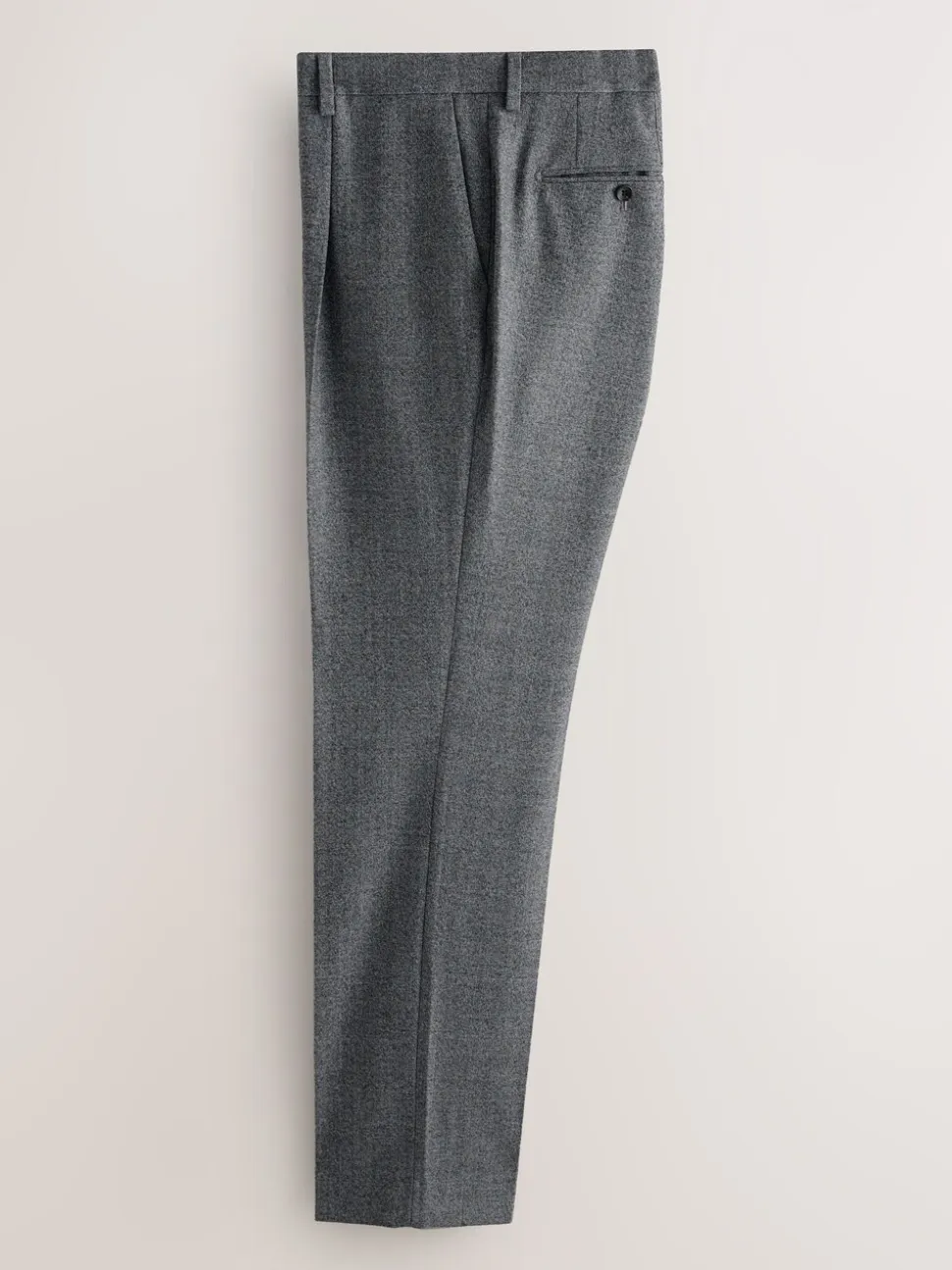 Grey Tailored Fit Merino Wool Blend Suit Trousers