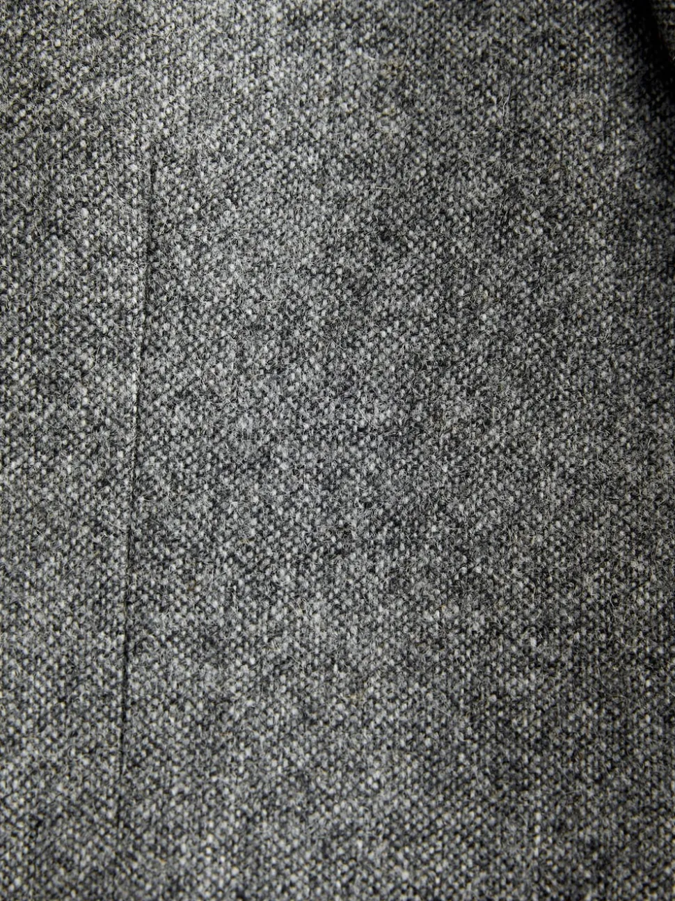 Grey Tailored Fit Signature Abraham Moon 100% British Wool Donegal Suit Jacket