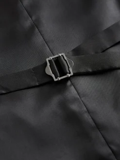 Grey Textured Suit Waistcoat