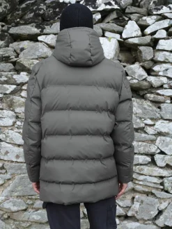Grey ThermoGen Shower Resistant Rubbersied Puffer Coat