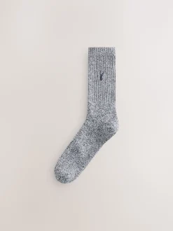 Grey Twisted Heavyweight Socks 4 Pack