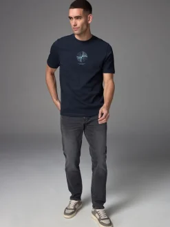 Grey Washed Slim Fit Essential Stretch Jeans