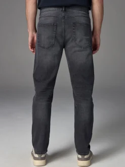 Grey Washed Slim Fit Essential Stretch Jeans