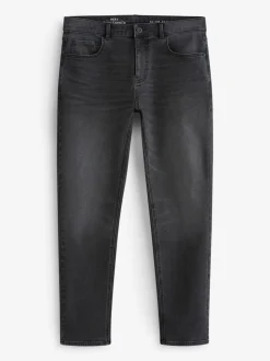 Grey Washed Slim Fit Essential Stretch Jeans