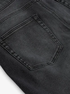 Grey Washed Straight Fit Straight Fit Essential Stretch Jeans