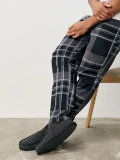 Grey Wide Fit Closed Back Slippers