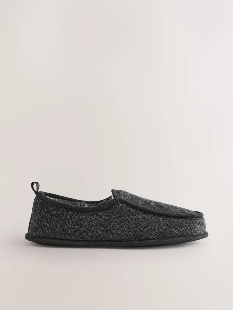 Grey Wide Fit Closed Back Slippers