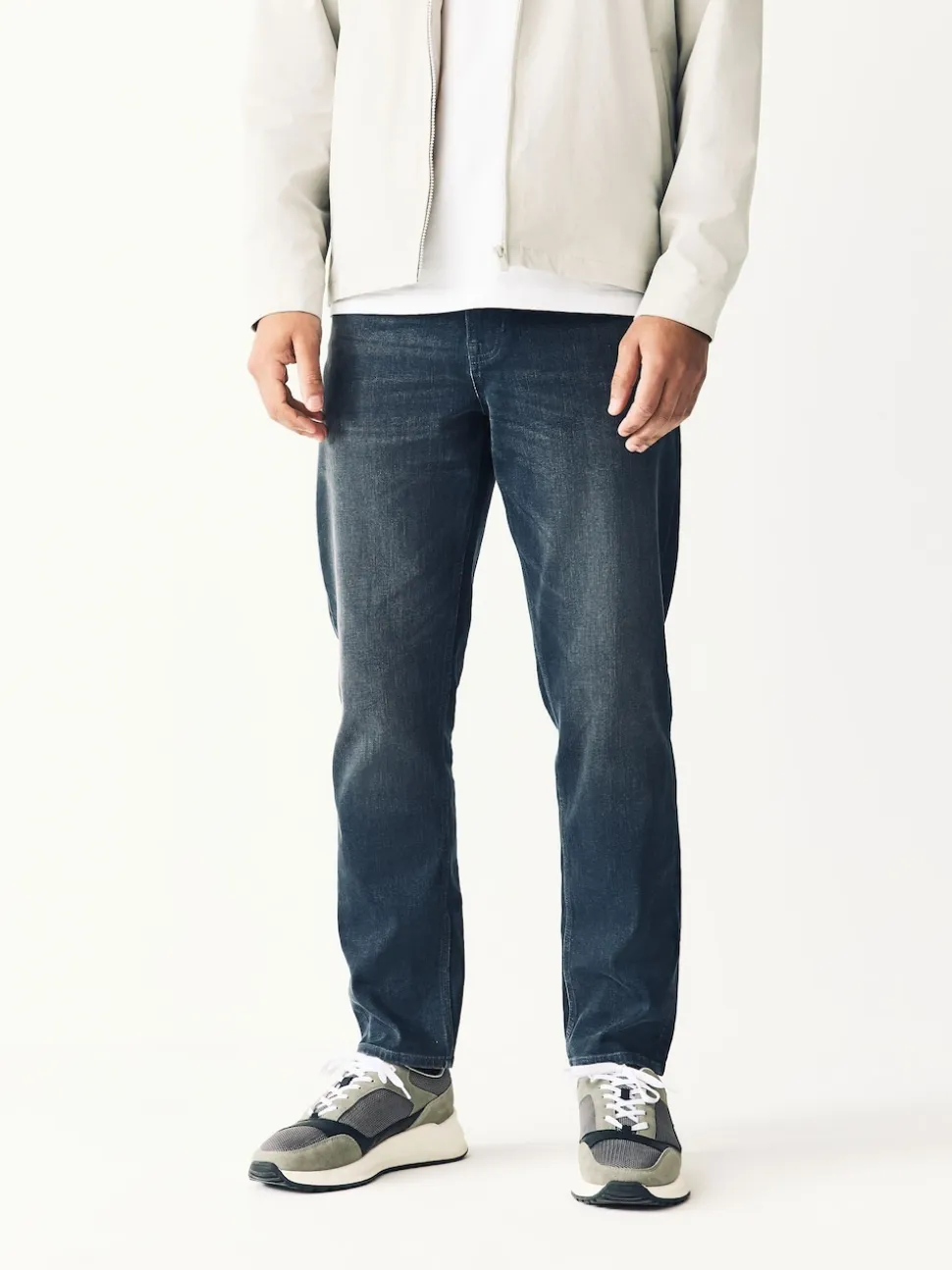 Grey/Black Smart Casual Lace Up Trainers