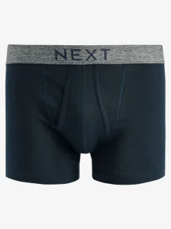 Grey/Navy 4 pack A-Front Pure 100% Cotton Boxers