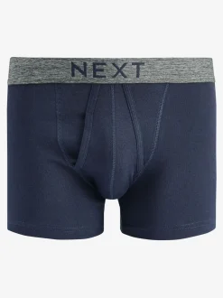Grey/Navy 4 pack A-Front Pure 100% Cotton Boxers