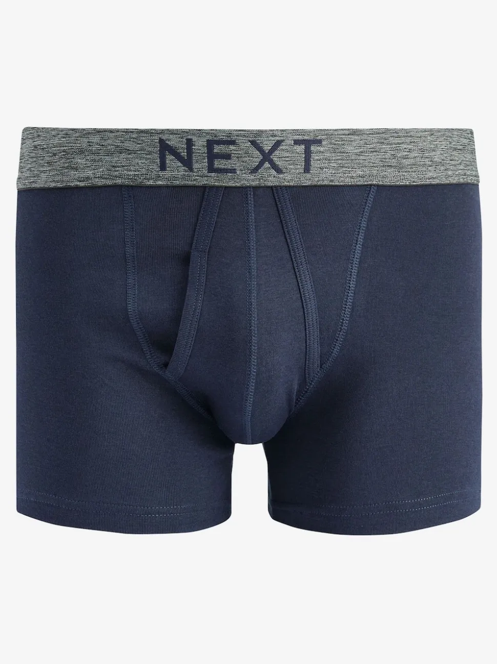 Grey/Navy 4 pack A-Front Pure 100% Cotton Boxers