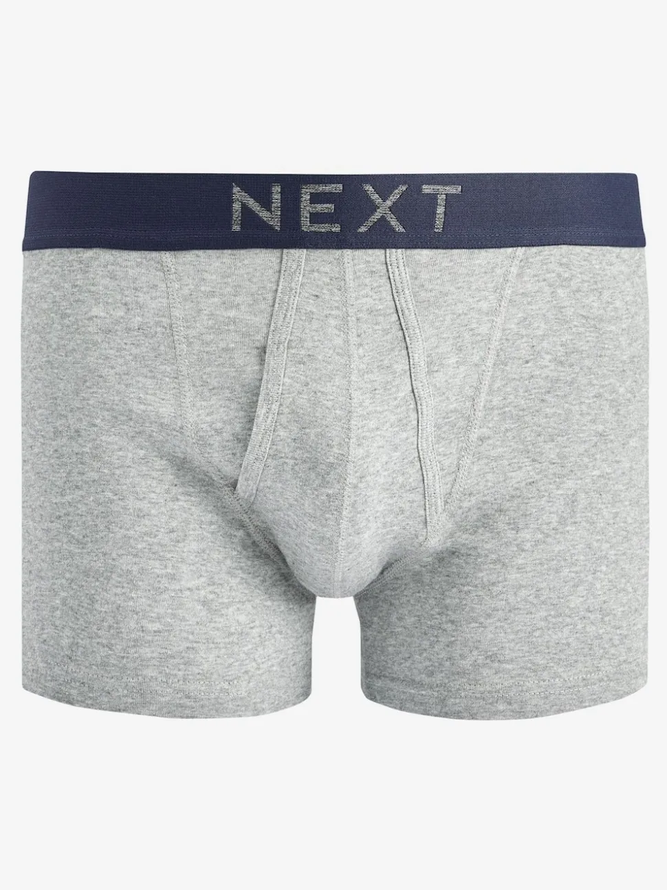 Grey/Navy 4 pack A-Front Pure 100% Cotton Boxers