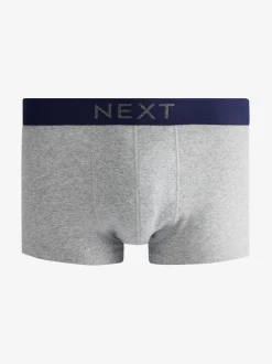 Grey/Navy 4 pack Hipster 100% Cotton Boxers