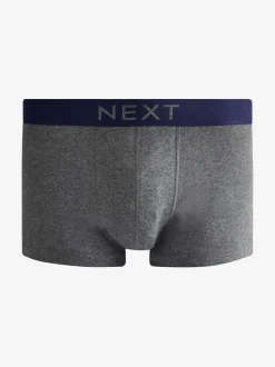 Grey/Navy 4 pack Hipster 100% Cotton Boxers