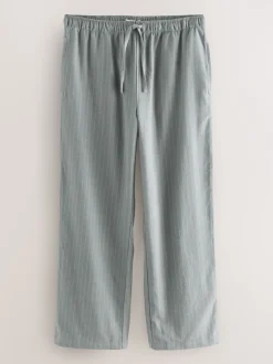 Grey/Neutral Stripe Woven Pyjama Bottoms 2 Pack