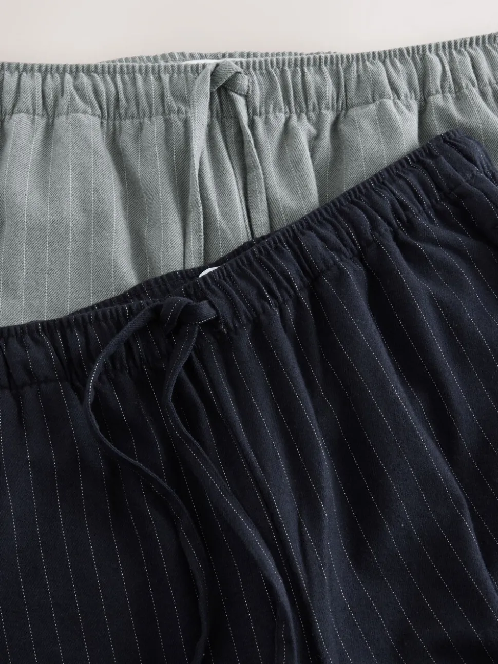 Grey/Neutral Stripe Woven Pyjama Bottoms 2 Pack