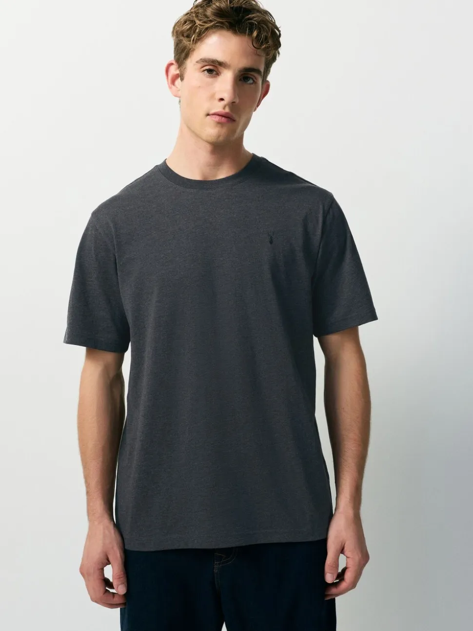 Grey/Orange/Grey/Blue Marls Regular Fit T-Shirts 4 Pack