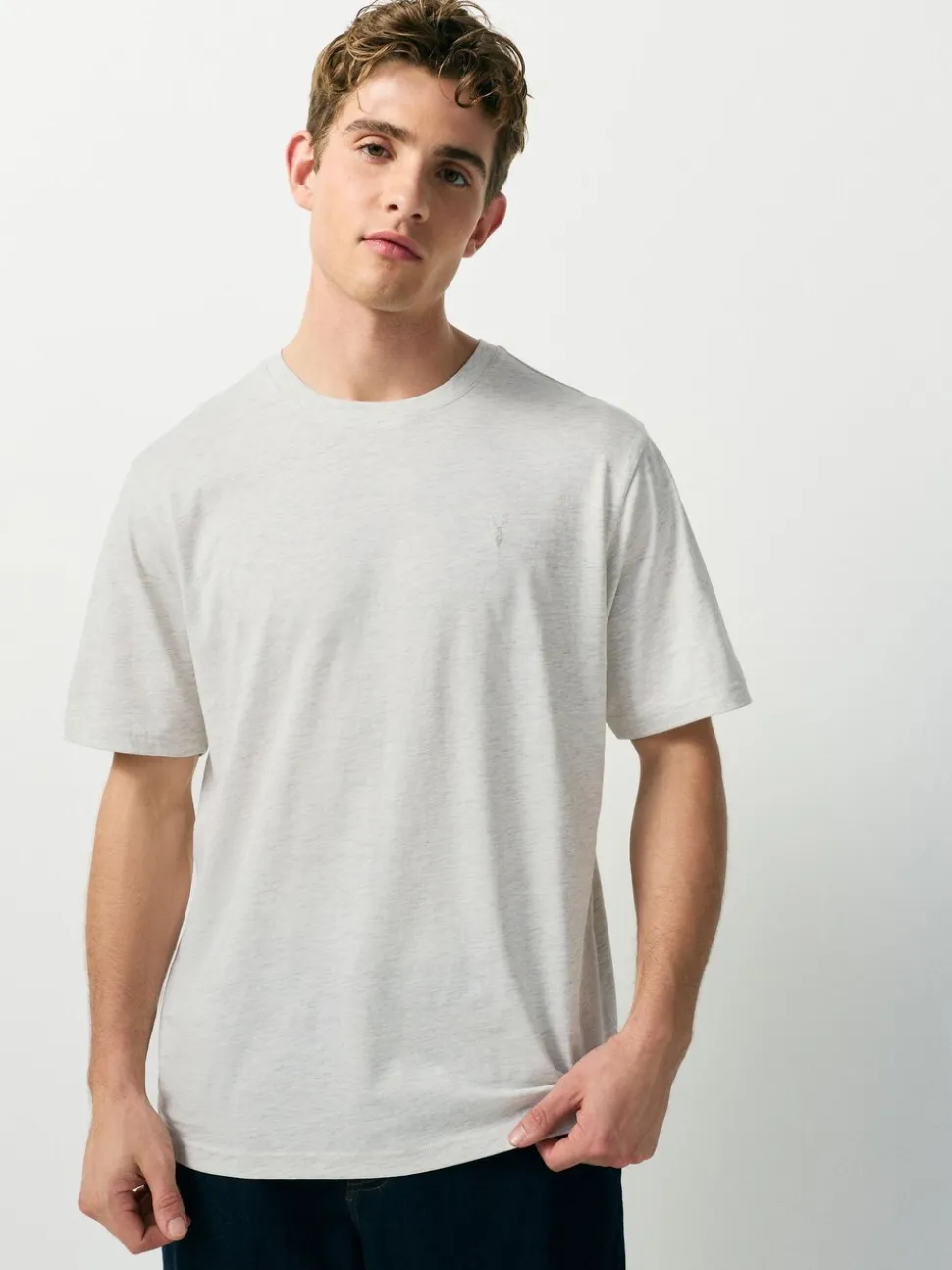 Grey/Orange/Grey/Blue Marls Regular Fit T-Shirts 4 Pack
