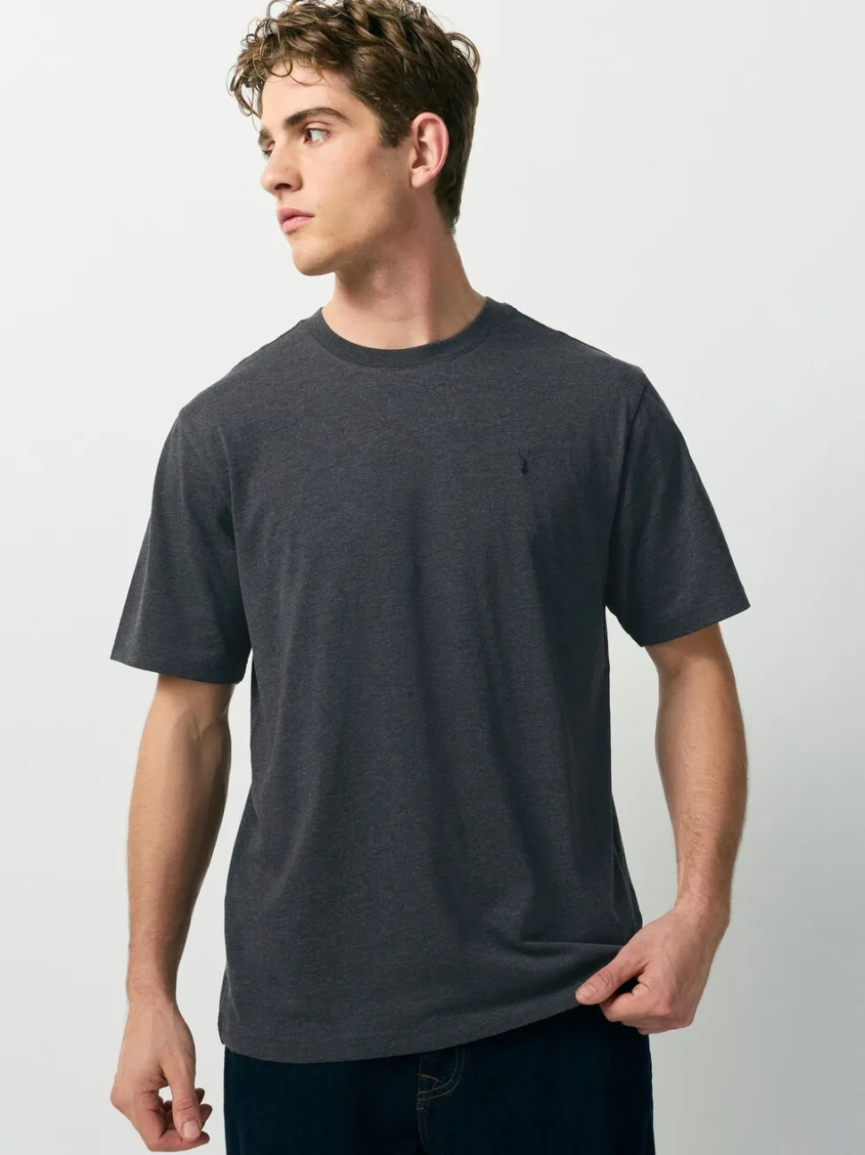 Grey/Orange/Grey/Blue Marls Regular Fit T-Shirts 4 Pack