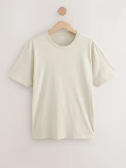 Grey/Pink/Ecru/Green Regular Fit T-Shirts 4 Pack