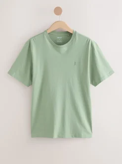 Grey/Pink/Ecru/Green Regular Fit T-Shirts 4 Pack