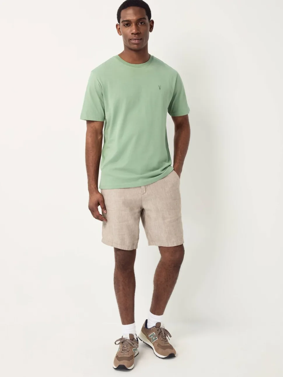 Grey/Pink/Ecru/Green Regular Fit T-Shirts 4 Pack