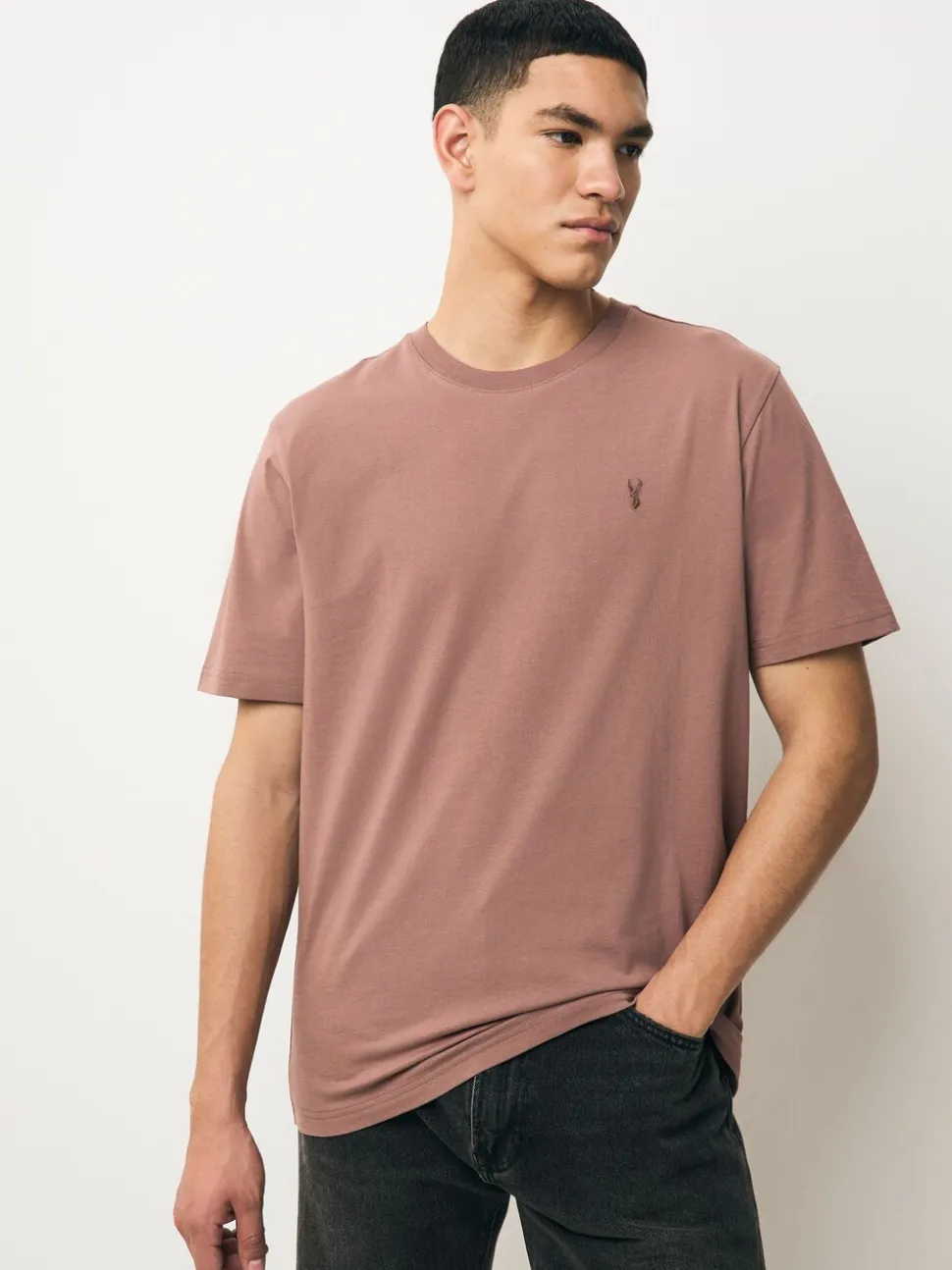 Grey/Pink/Ecru/Green Regular Fit T-Shirts 4 Pack