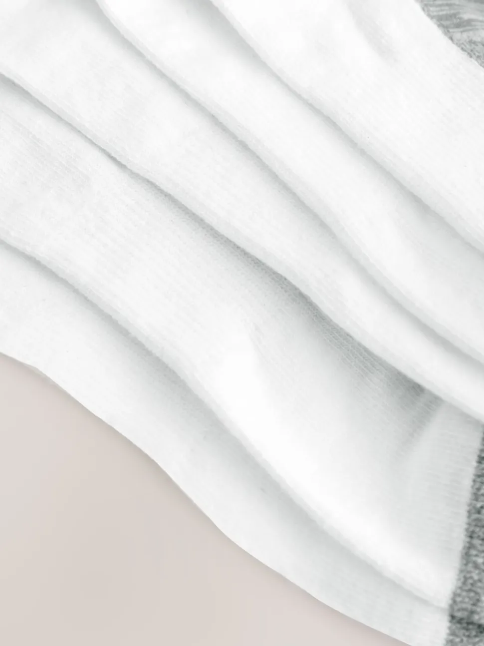 Grey/White 5 Pack Cushioned Trainers Socks