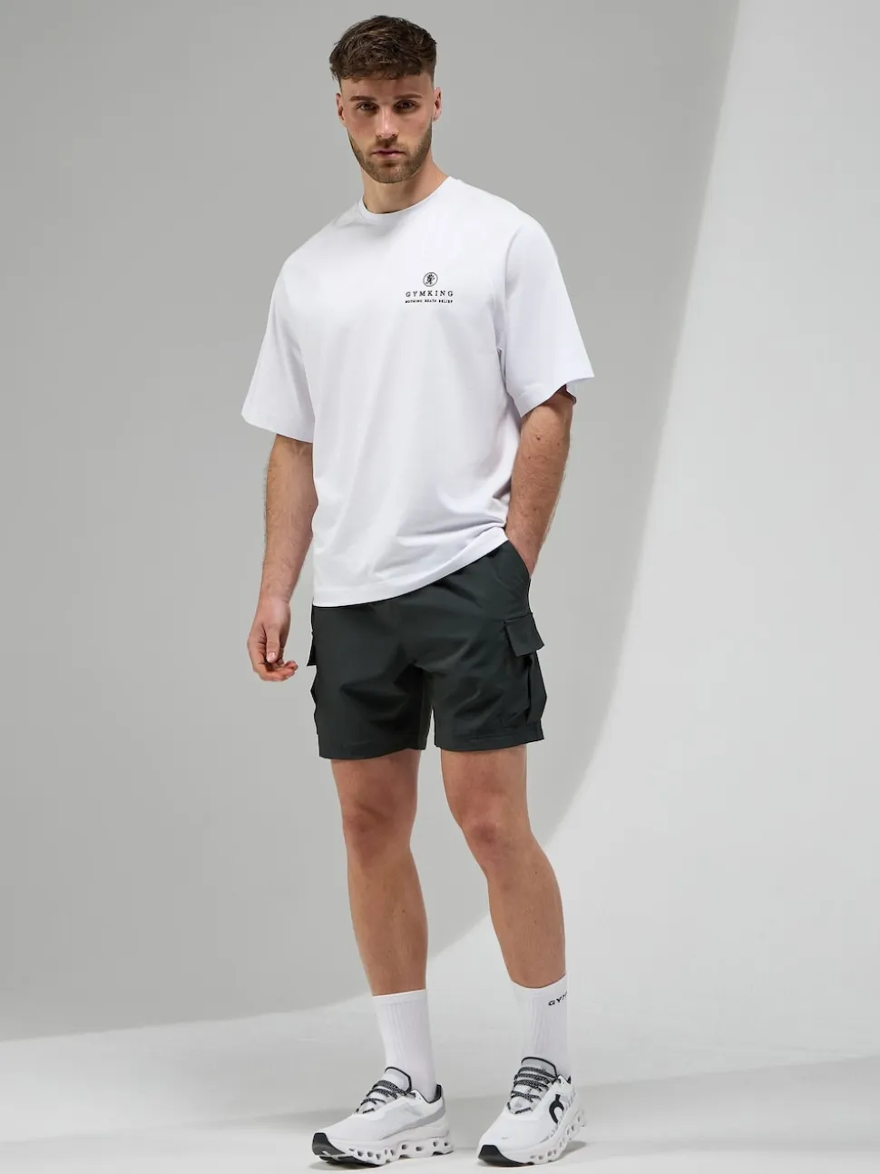 Gym King Black Focus Woven Utility Shorts
