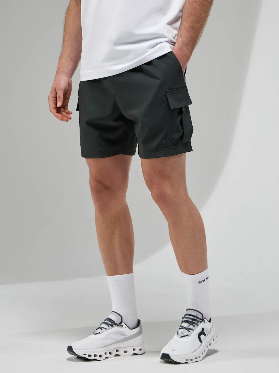 Gym King Black Focus Woven Utility Shorts
