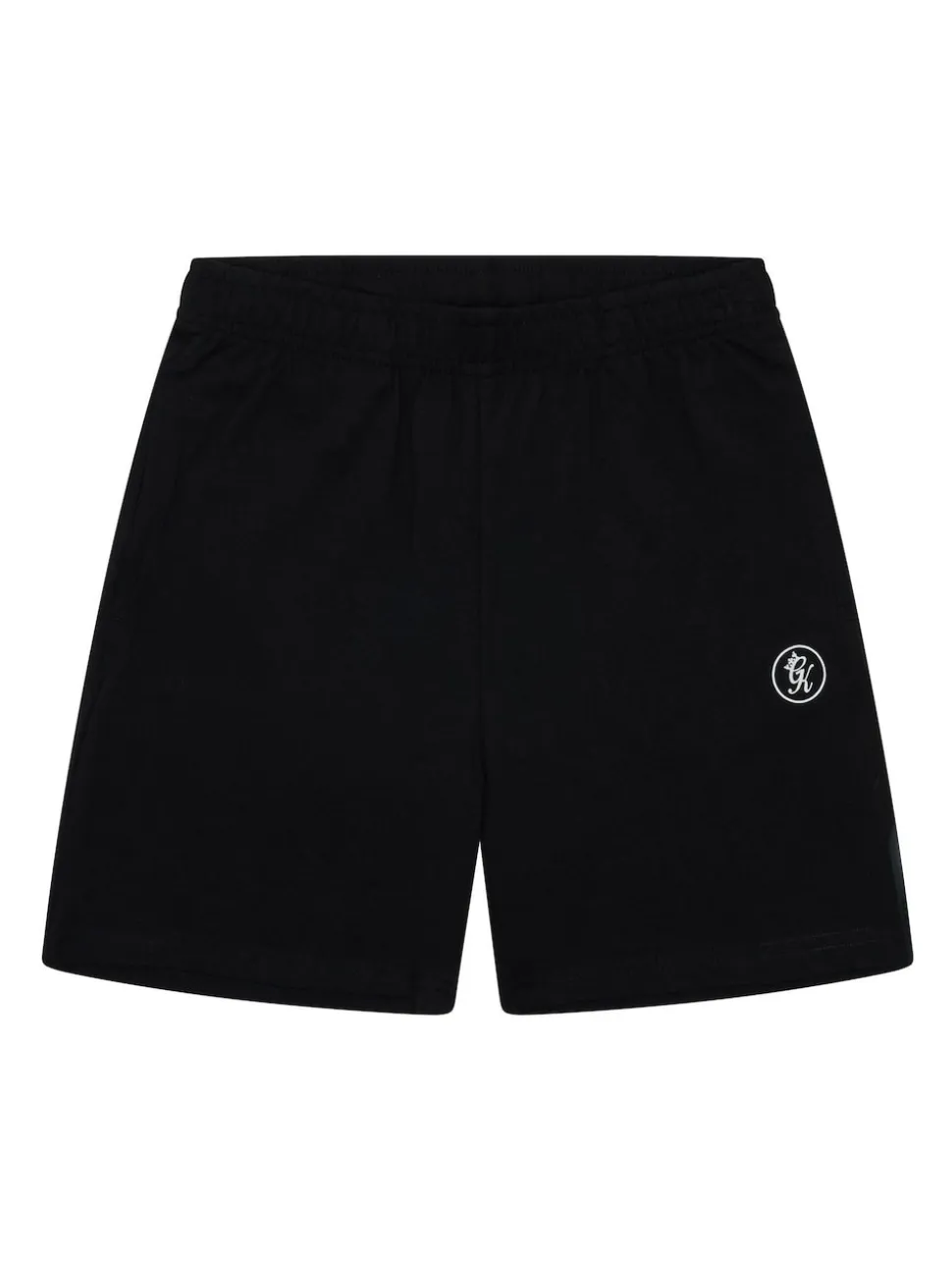 Gym King Black Pro Logo Jersey Shorts