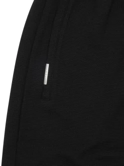 Gym King Black Signature Waffle Shorts