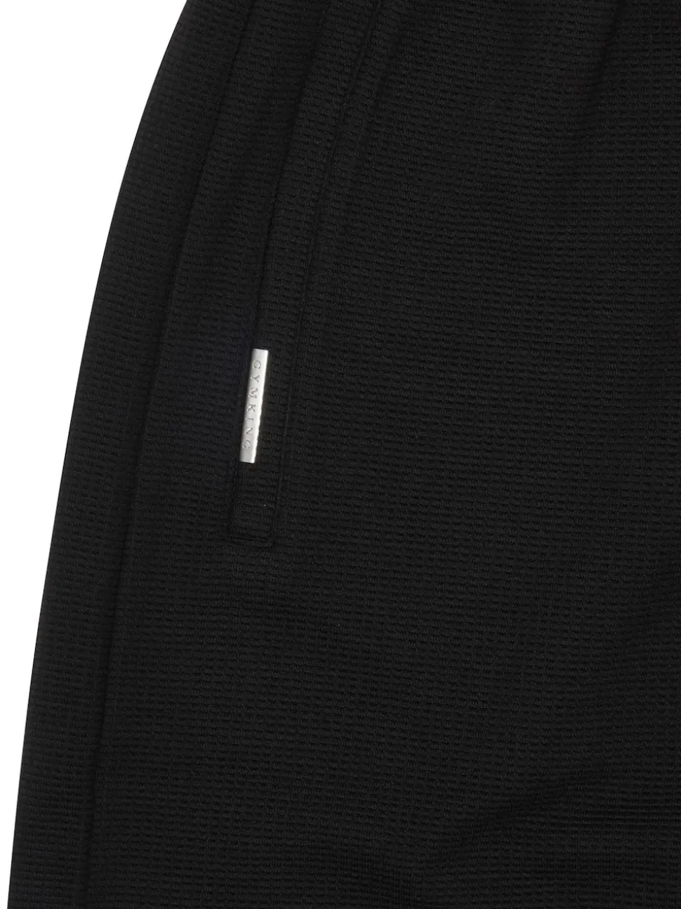Gym King Black Signature Waffle Shorts