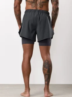 Gym King Grey Fight Division Combat 5 Inch Shorts
