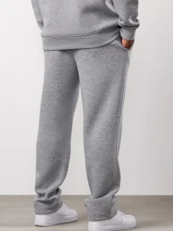 Gym King Grey Fundamental Linear Straight Leg Joggers