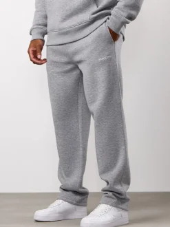 Gym King Grey Fundamental Linear Straight Leg Joggers