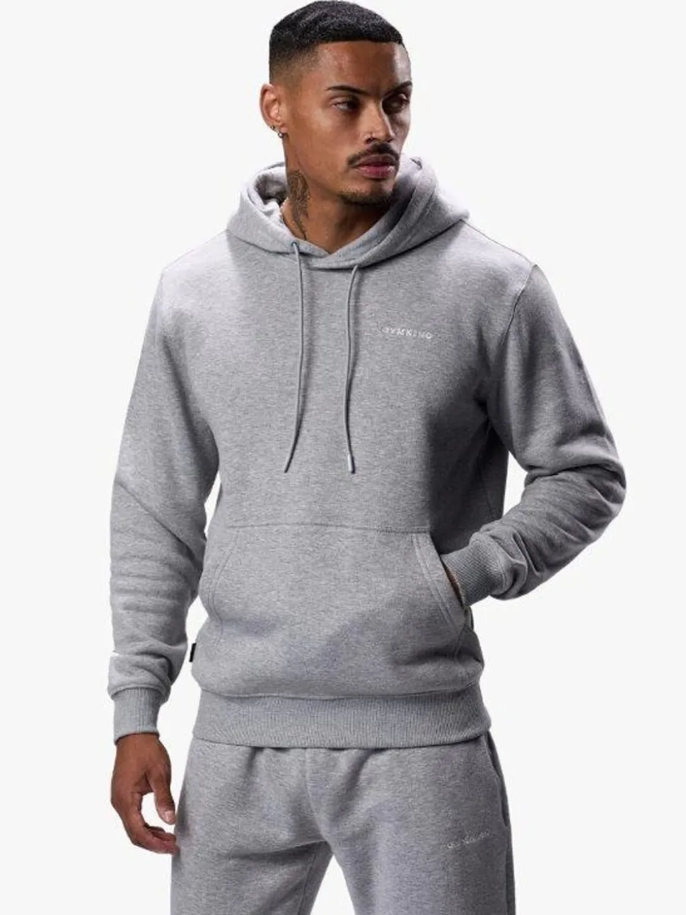 Gym King Grey Linear Fundamental Hoodie