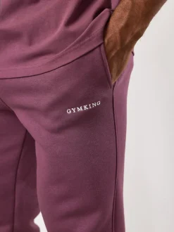 Gym King Purple Fundamental Linear Fleece Joggers