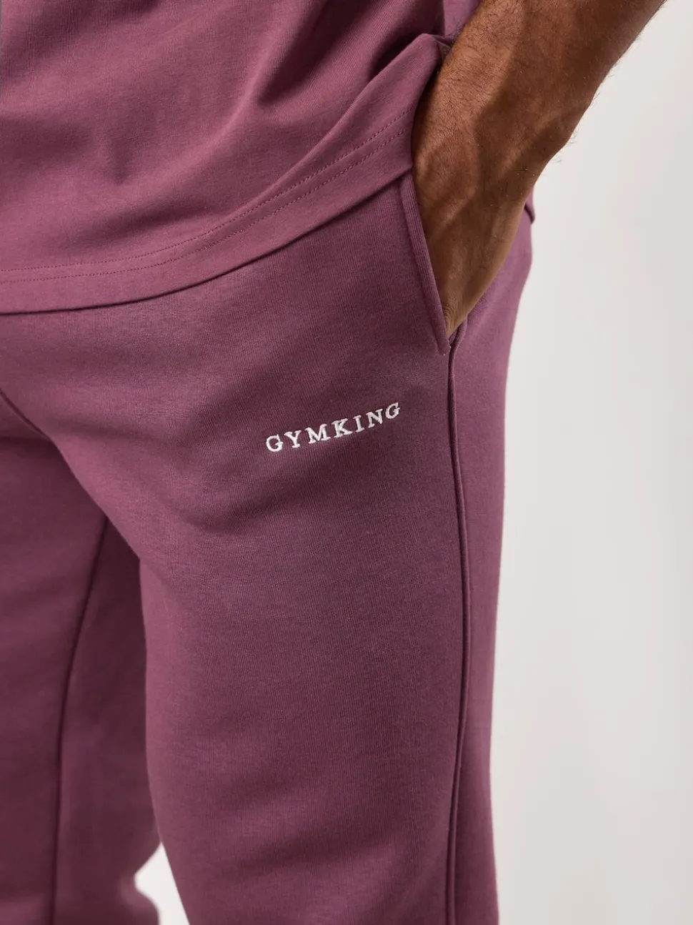Gym King Purple Fundamental Linear Fleece Joggers