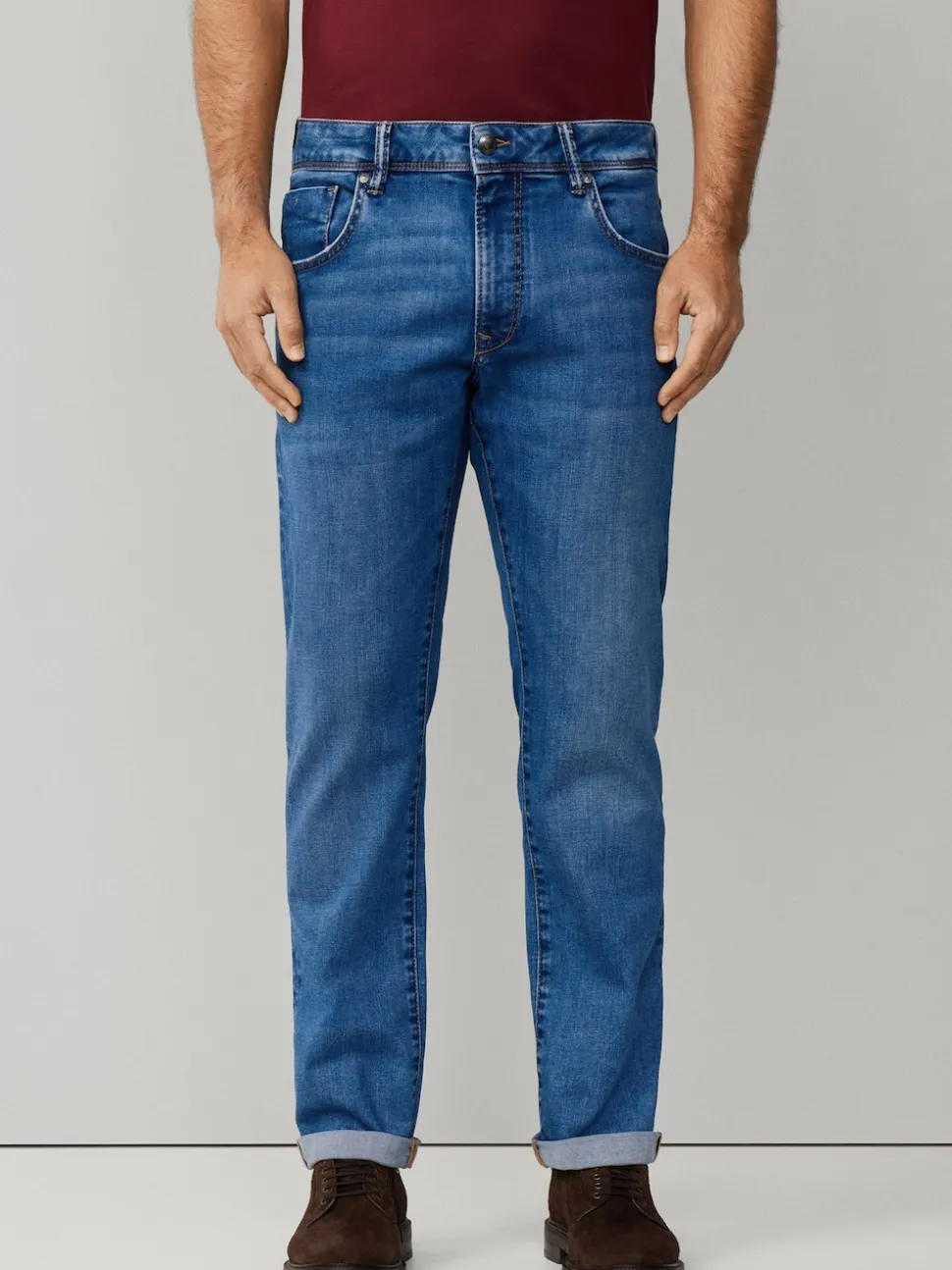 Hackett Blue Slim Fit Powerflex Light Wash Denim Jeans
