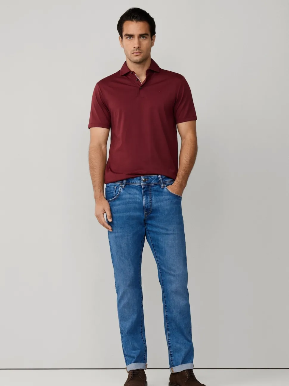 Hackett Blue Slim Fit Powerflex Light Wash Denim Jeans