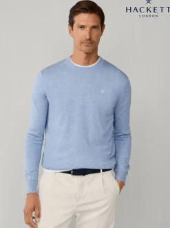 Hackett Cotton Embroidered Logo Crewneck Jumper