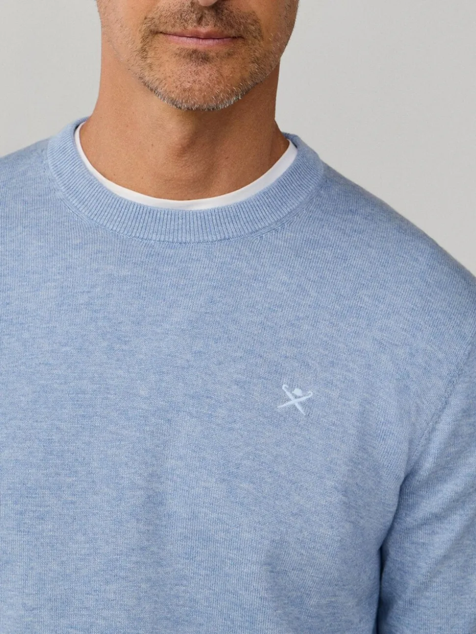 Hackett Cotton Embroidered Logo Crewneck Jumper